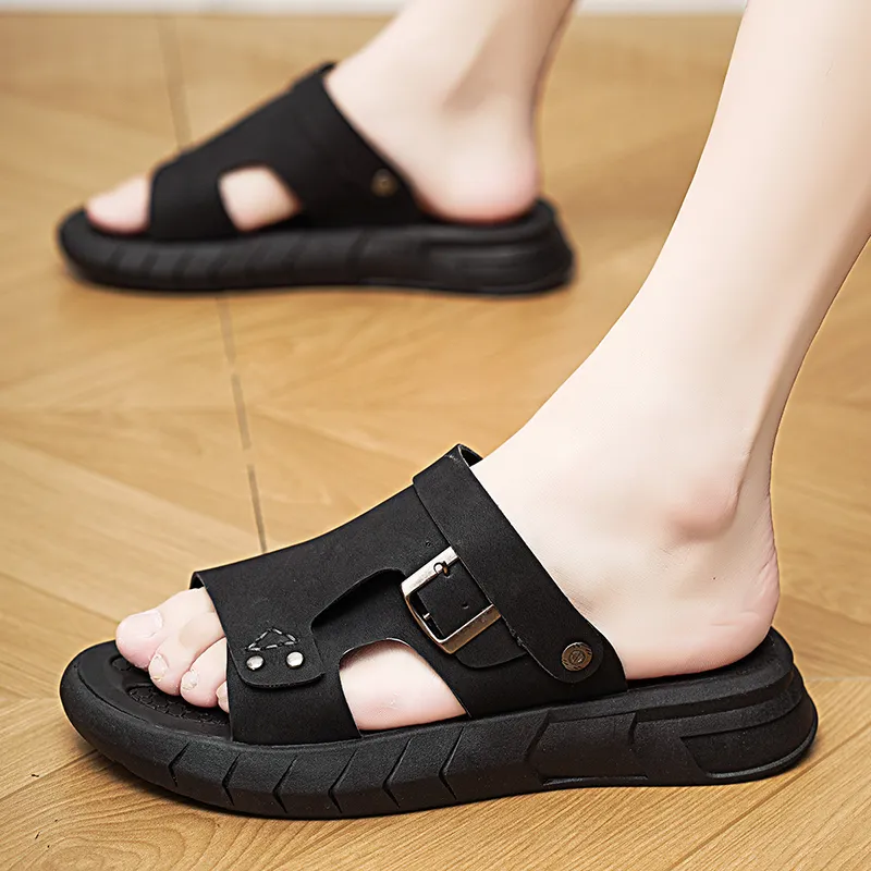 AMICNIEGD Massage Abrasion Resistant Slide Slippers Men's-6