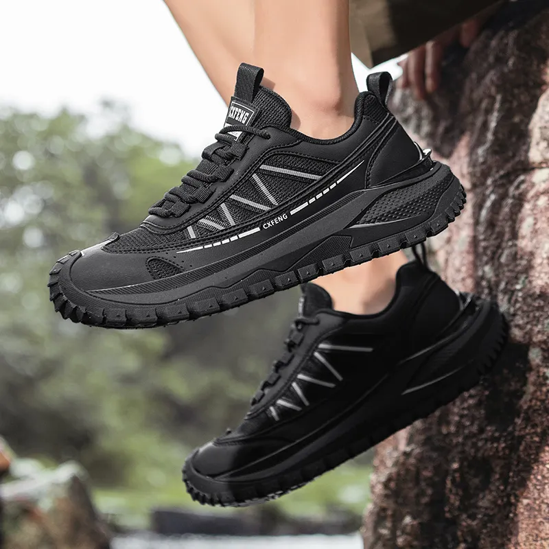 AMICNIEGD Shock Absorbers With Slip Resistant And Abrasion Resistant Properties Low Top Casual Shoes Men's-4
