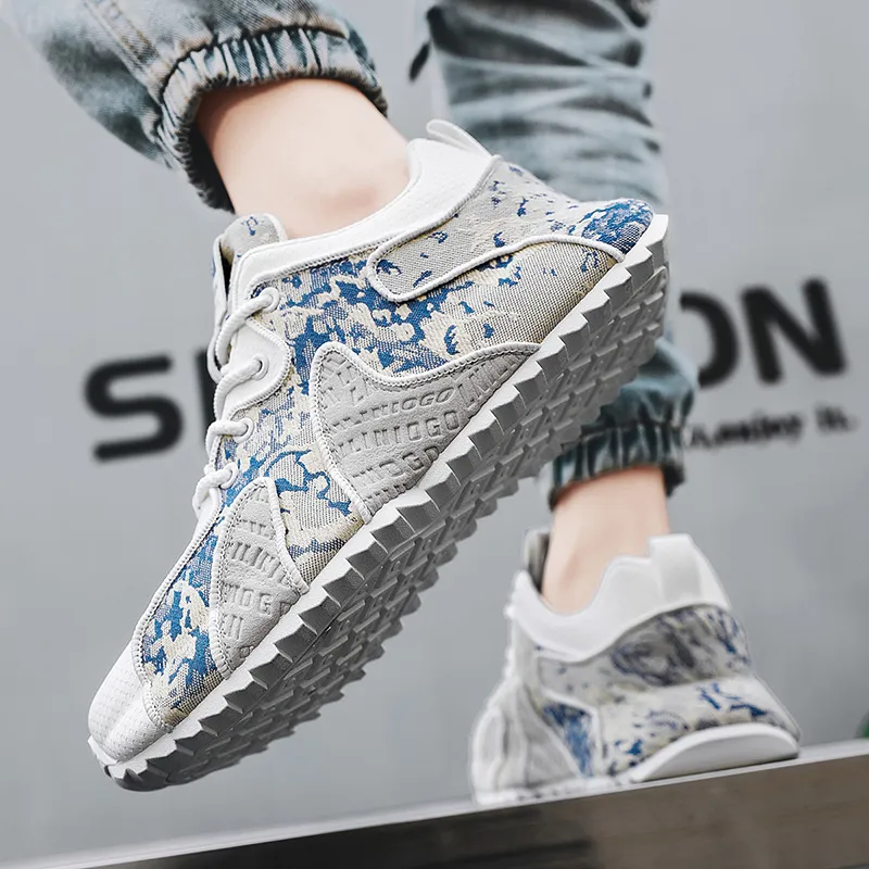 AMICNIEGD Anti Slip And Wear Resistant Lightweight Low Top Chunky Sneakers Men's-12