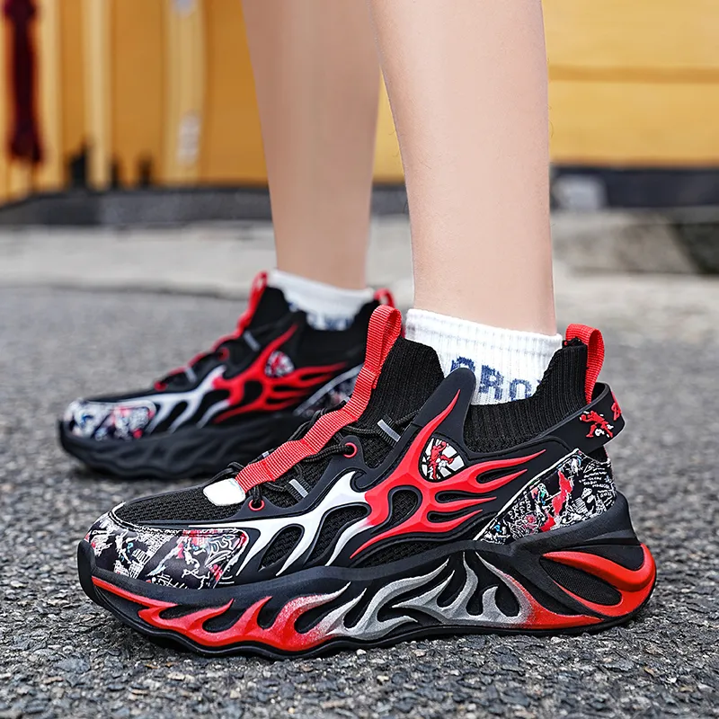 AMICNIEGD Breathable And Slip Resistant Mid Top Casual Shoes Unisex-26