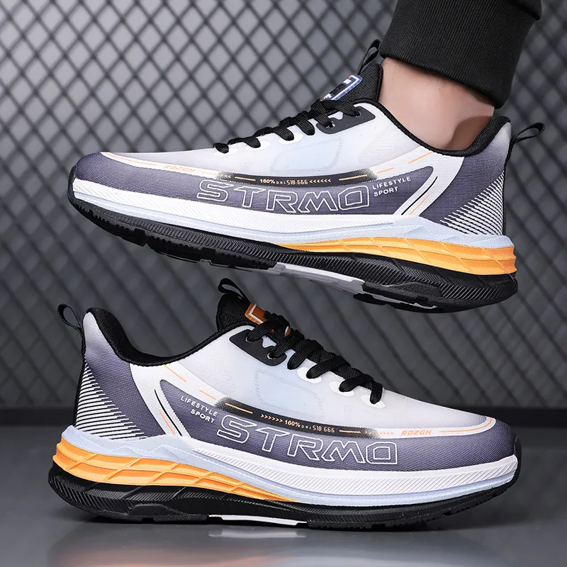 AMICNIEGD Slip Resistant, Abrasion Resistant, And Balanced Low Top Casual Training Racing Running Shoes Men's-4