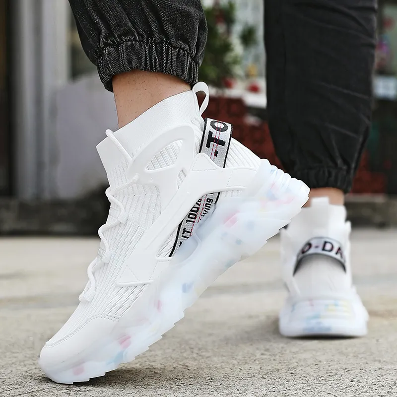 AMICNIEGD Breathable And Wear resistant High Top Chunky Sneakers Men's-10