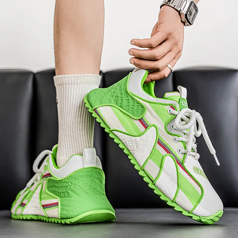 AMICNIEGD Breathable And Wear resistant Low Top Chunky Sneakers Men's-5