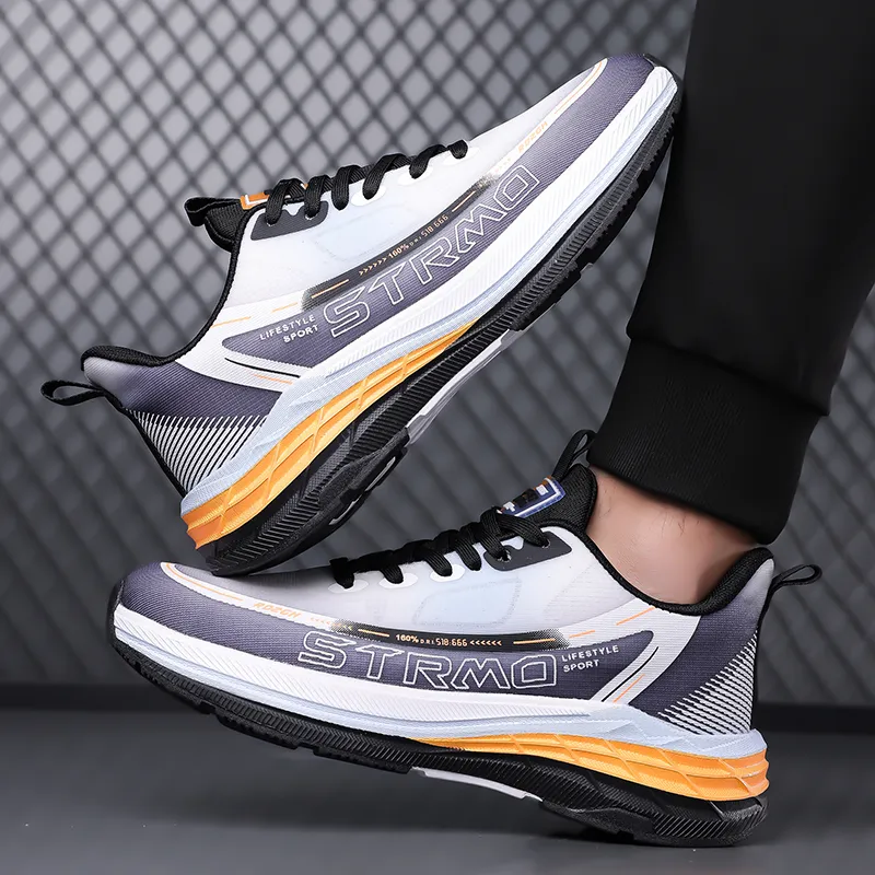 AMICNIEGD Slip Resistant, Abrasion Resistant, And Balanced Low Top Casual Training Racing Running Shoes Men's-3