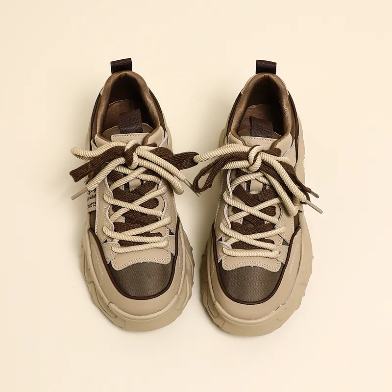 AMICNIEGD Cushioning Wear-Resistant Balance Low-Top Chunky Sneakers Women's-7