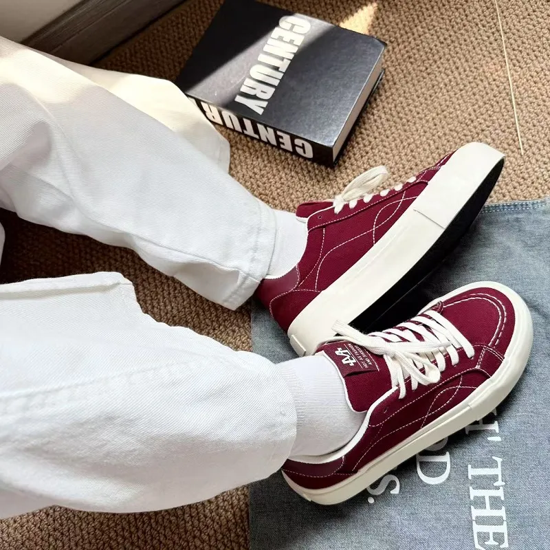 AMICNIEGD Slip Resistant Shock Absorbers With Abrasion Resistant Properties Low Top Skateboard Shoes Men's-3