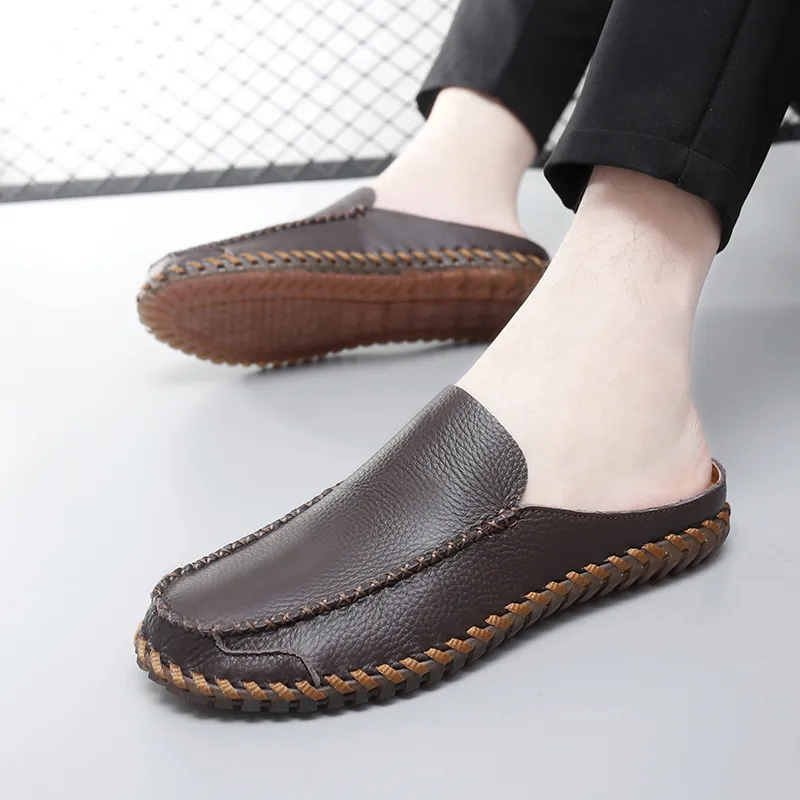 AMICNIEGD Quiet Slip Resistant Closed Toe Slippers Men's-2
