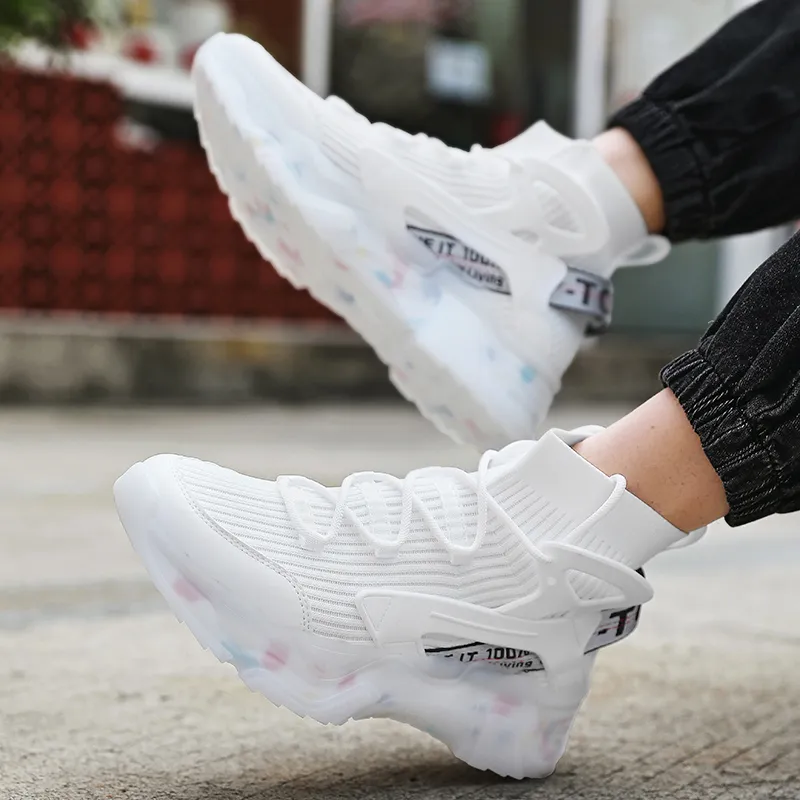 AMICNIEGD Breathable And Wear resistant High Top Chunky Sneakers Men's-8