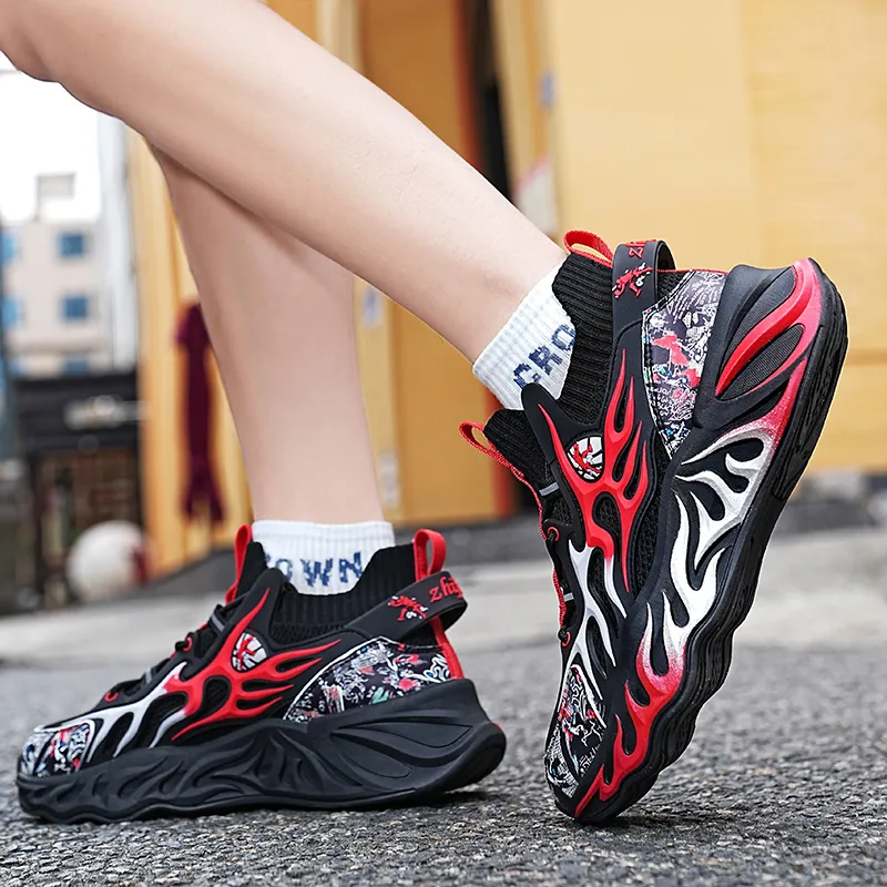AMICNIEGD Breathable And Slip Resistant Mid Top Casual Shoes Unisex-27