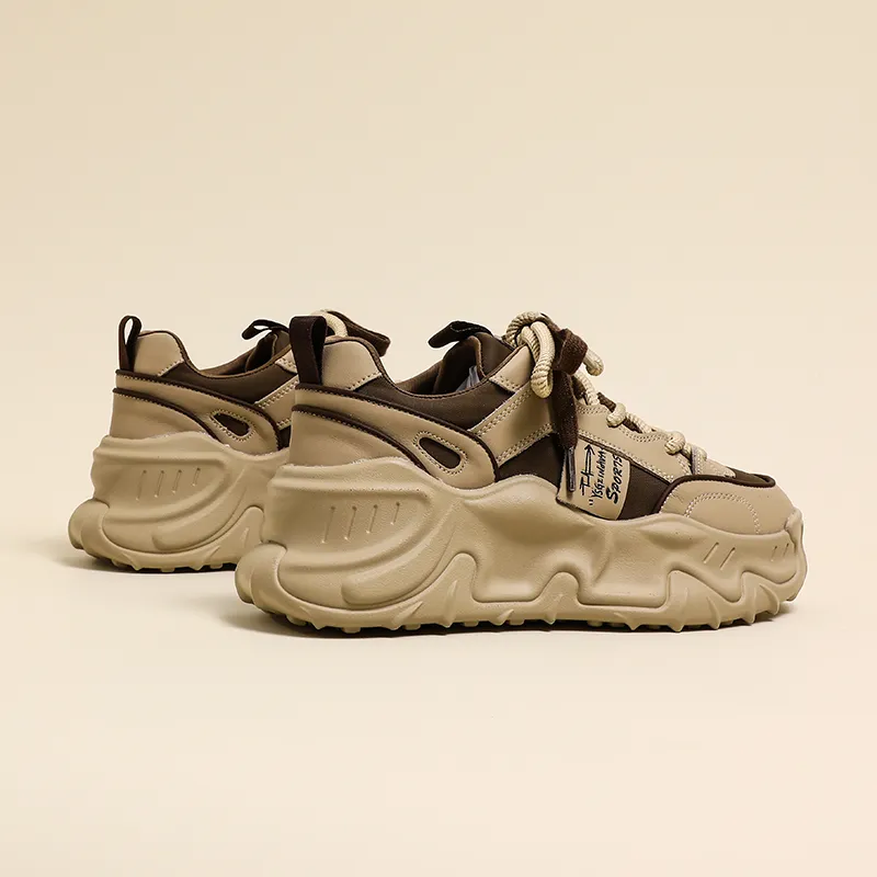AMICNIEGD Cushioning Wear-Resistant Balance Low-Top Chunky Sneakers Women's-10