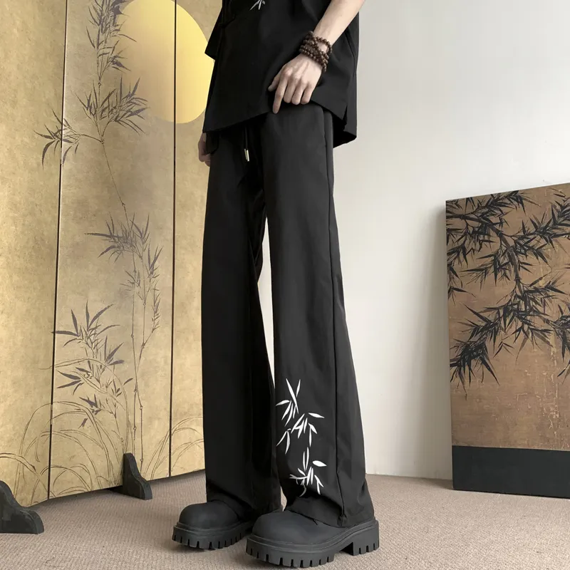 Lulifama Casual Pants Unisex Black-1
