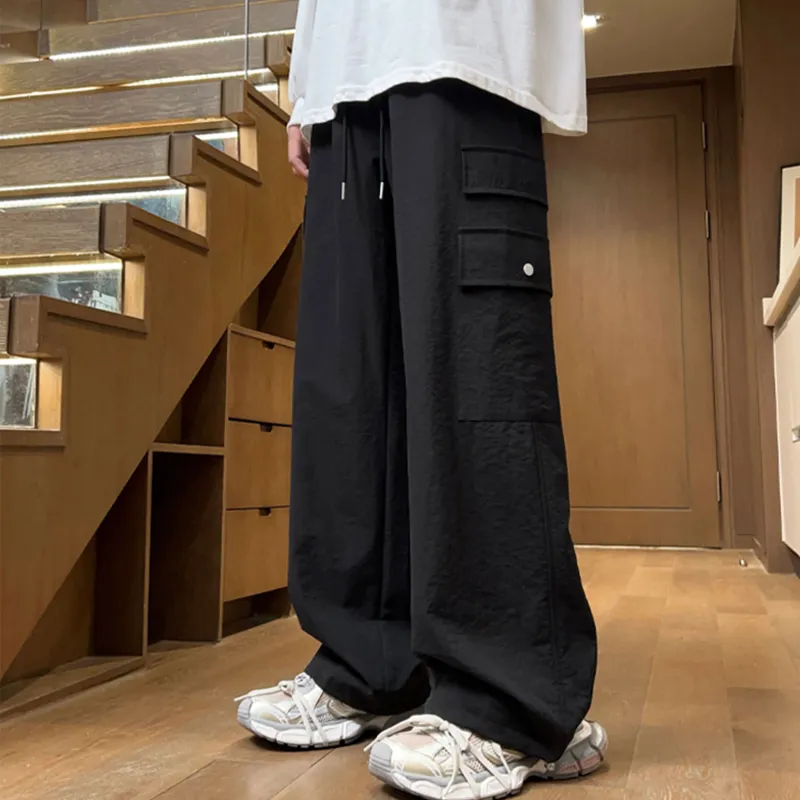 Lulifama Casual Pants Unisex Dark Gray-6