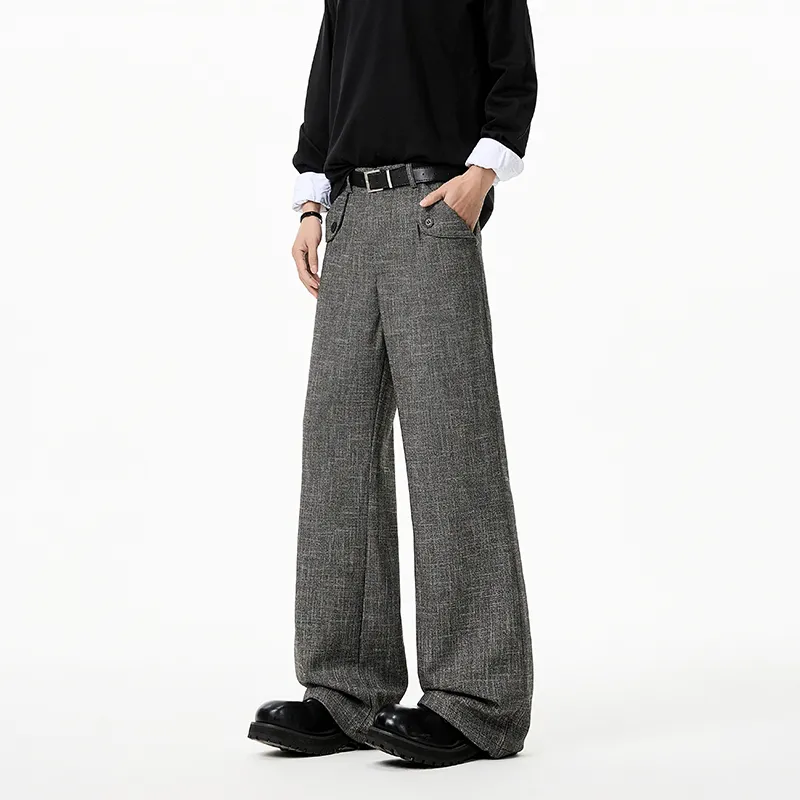 Lulifama Casual Pants Unisex Gray-3