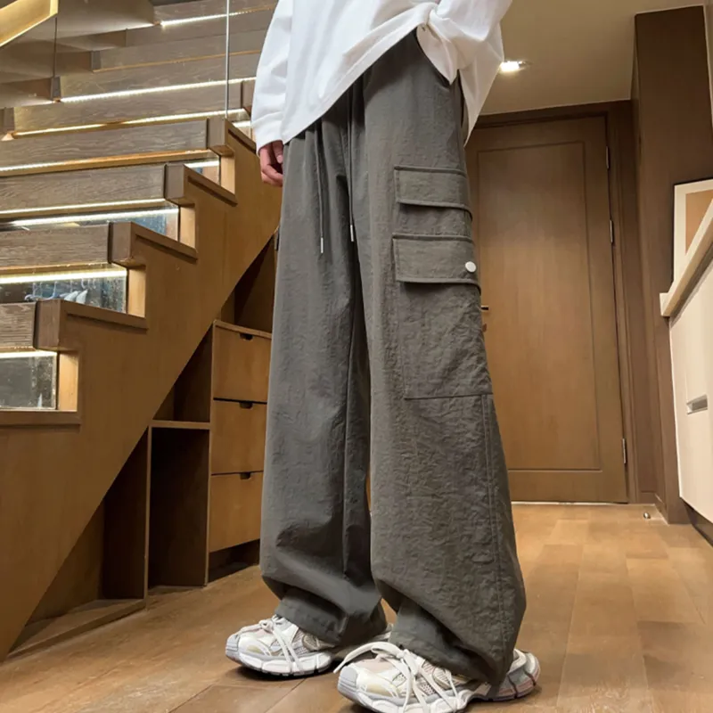 Lulifama Casual Pants Unisex Dark Gray-11