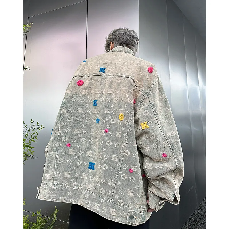 Lulifama Denim Jacket Unisex Yellow Mud-4