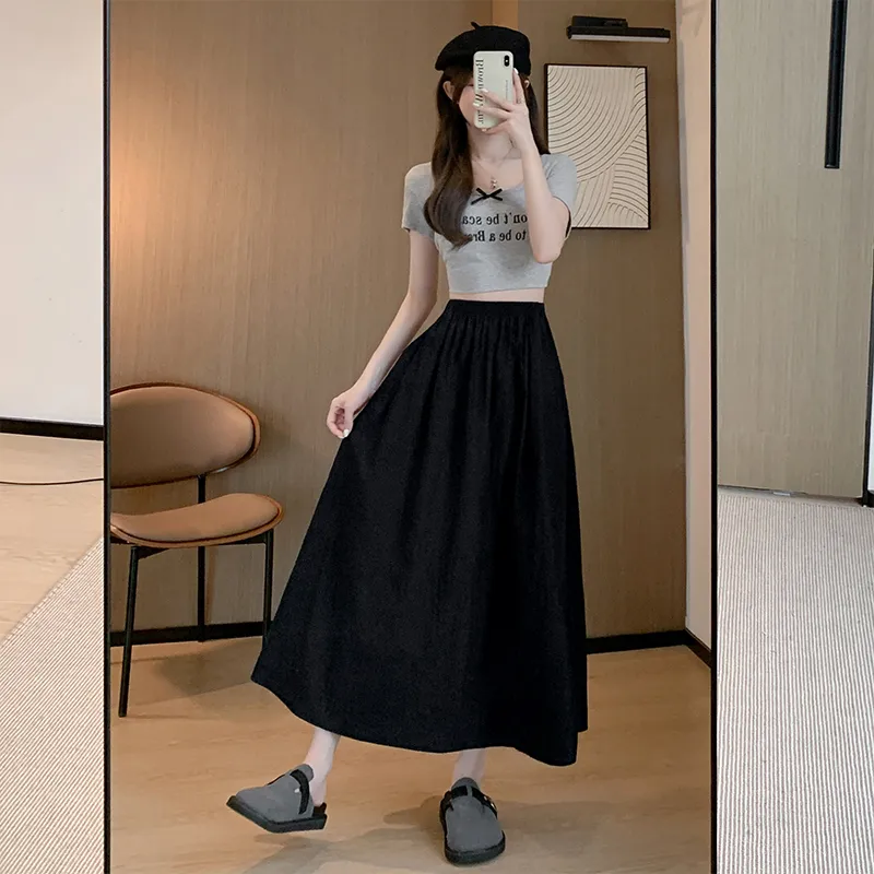 Lulifama Casual Long Skirt Women's-1
