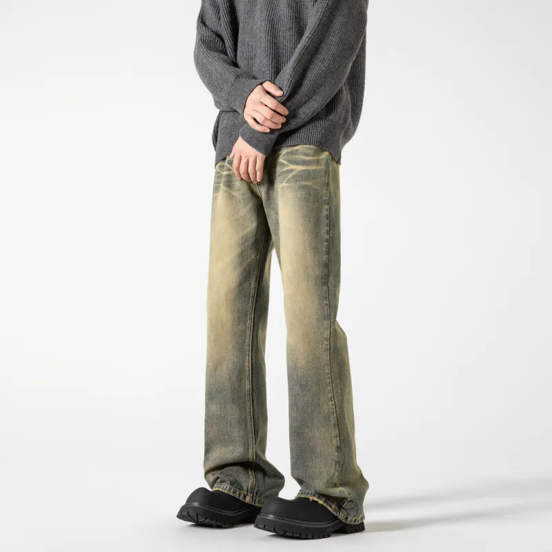 Lulifama Jeans Unisex Yellow Mud-1