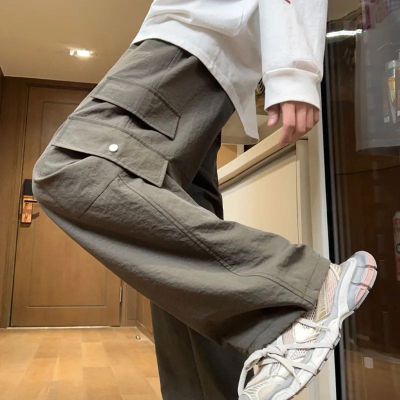 Lulifama Casual Pants Unisex Dark Gray-15