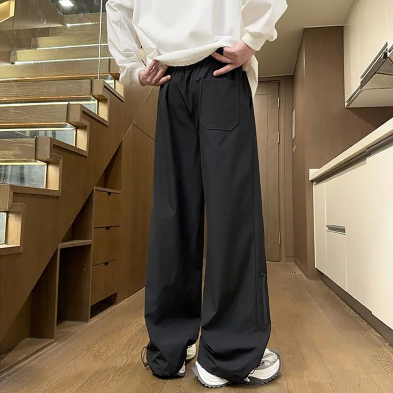 PAINT STAIN Casual Pants Unisex Classic Black-3