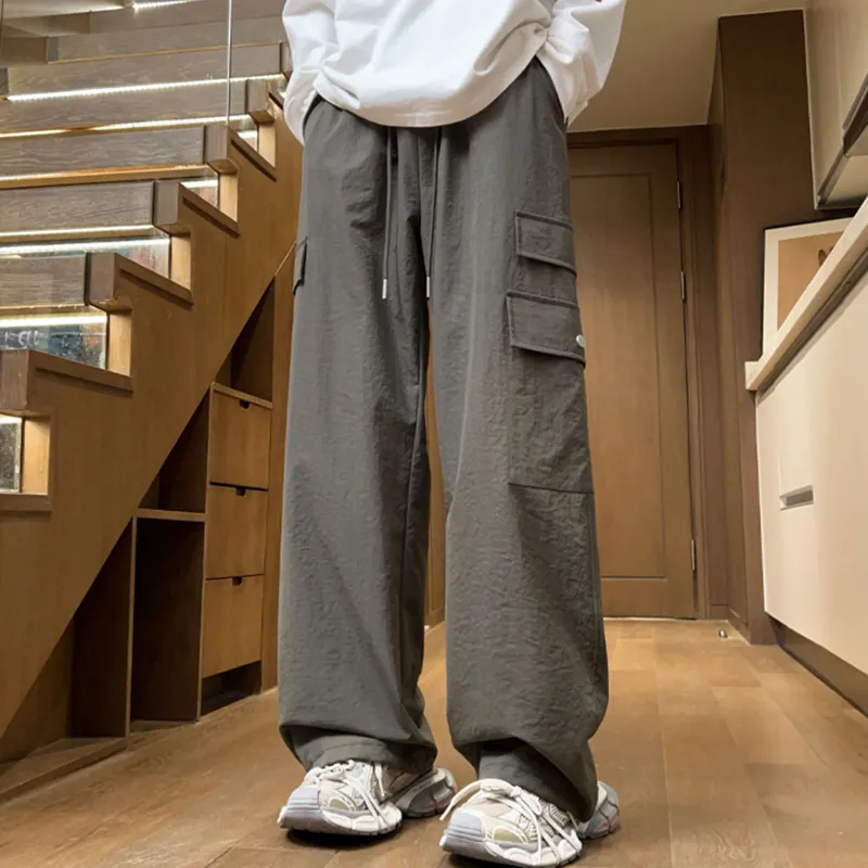 Lulifama Casual Pants Unisex Dark Gray-12