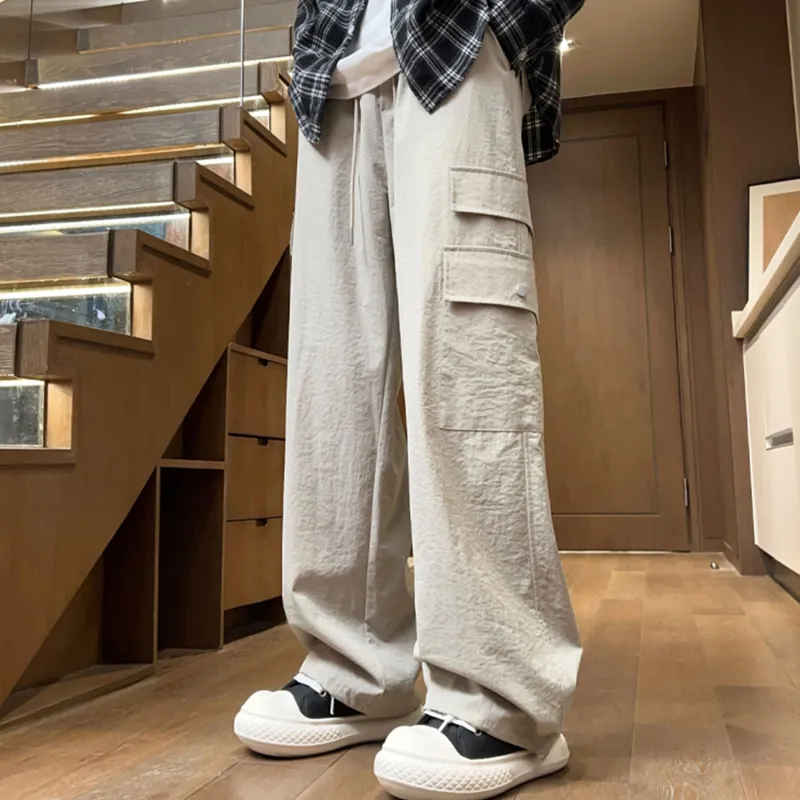 Lulifama Casual Pants Unisex Dark Gray-18