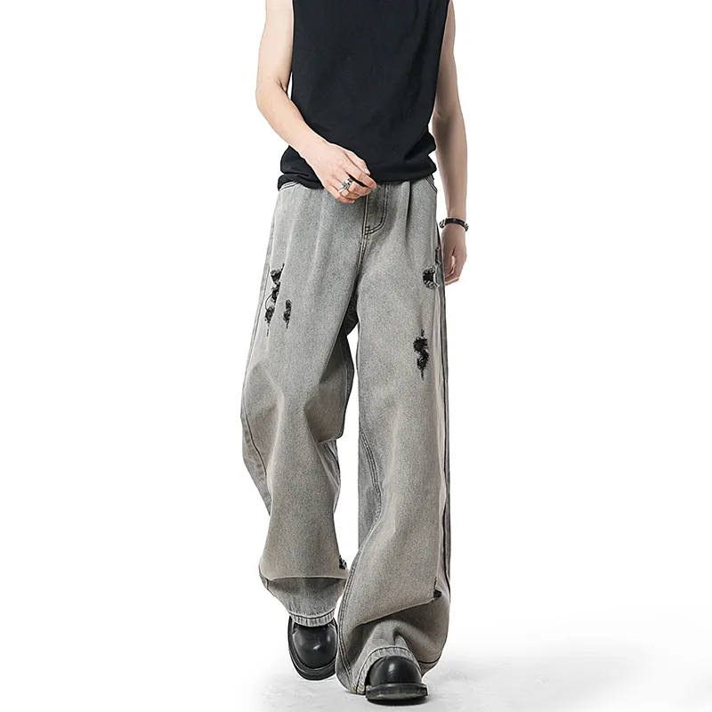 Lulifama Jeans Unisex Gray-3
