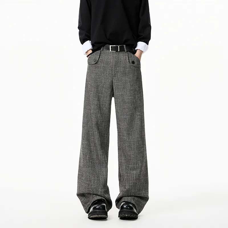 Lulifama Casual Pants Unisex Gray-2