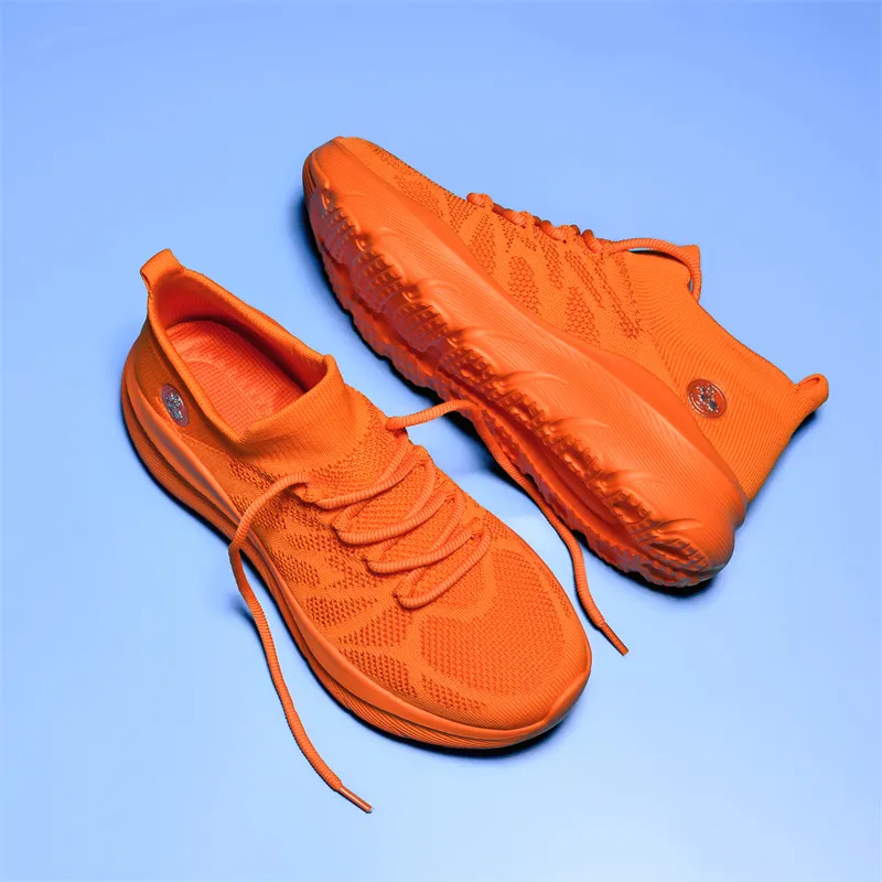 POLUDIYIPI Anti Slip Wear Resistant Low Top City Commute Running Shoes Unisex Fresh Look Orange-6