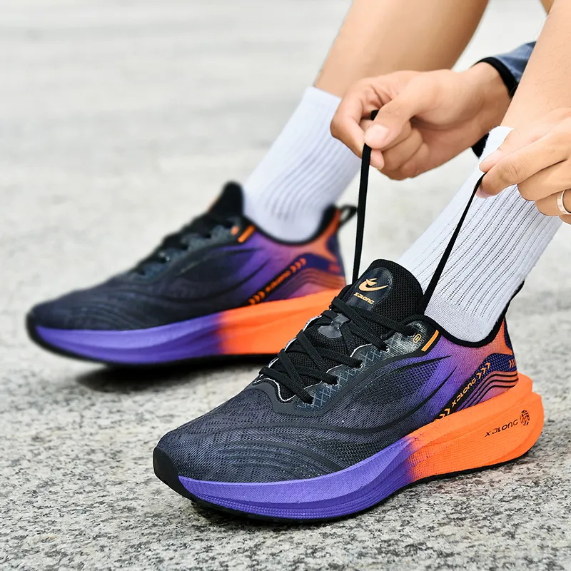 XIDELONG Running Shoes Unisex Low Top Cherry Blossom Pink, Amber Black, Lily Tea Green-12