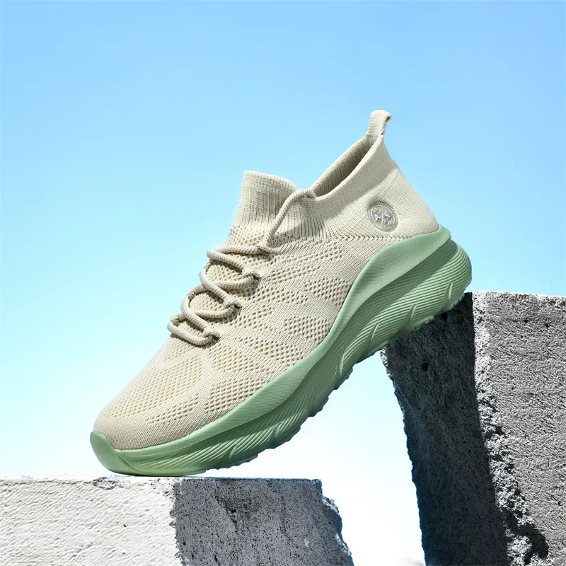 POLUDIYIPI Breathable Anti Slip And Wear Resistant Mid Top Casual City Commute Running Shoes Unisex Wild Journey Green-6