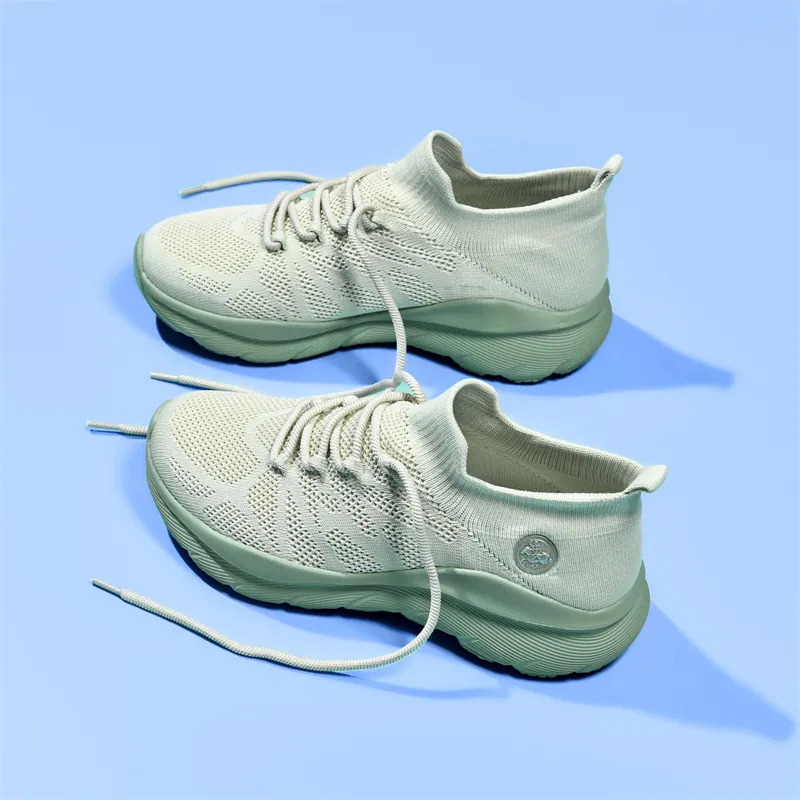 POLUDIYIPI Breathable Anti Slip And Wear Resistant Mid Top Casual City Commute Running Shoes Unisex Wild Journey Green-5