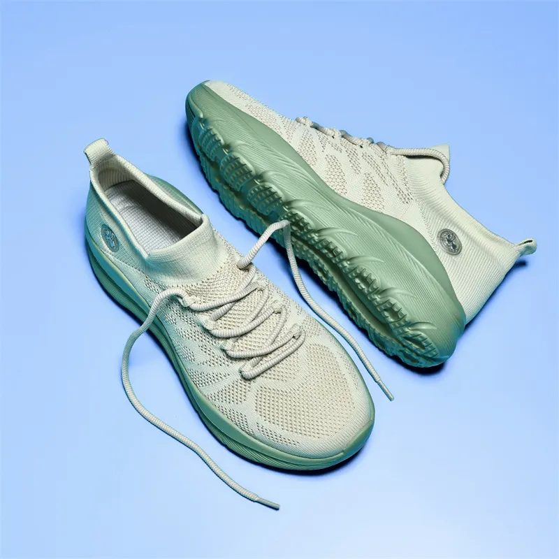 POLUDIYIPI Breathable Anti Slip And Wear Resistant Mid Top Casual City Commute Running Shoes Unisex Wild Journey Green-4