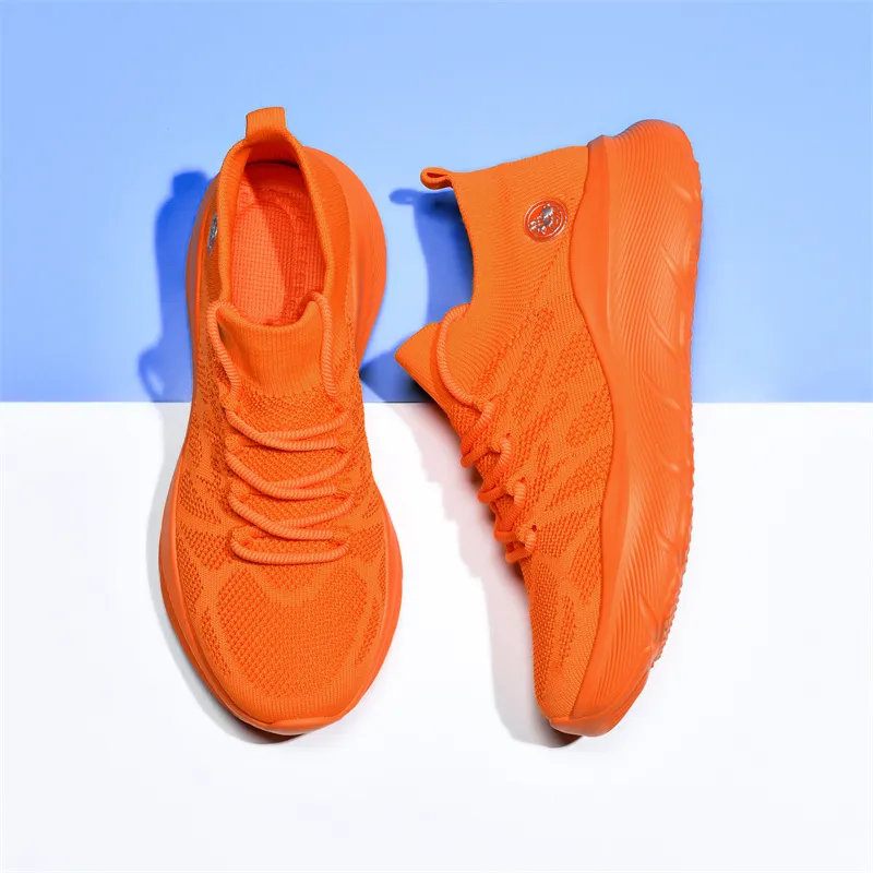 POLUDIYIPI Anti Slip Wear Resistant Low Top City Commute Running Shoes Unisex Fresh Look Orange-7