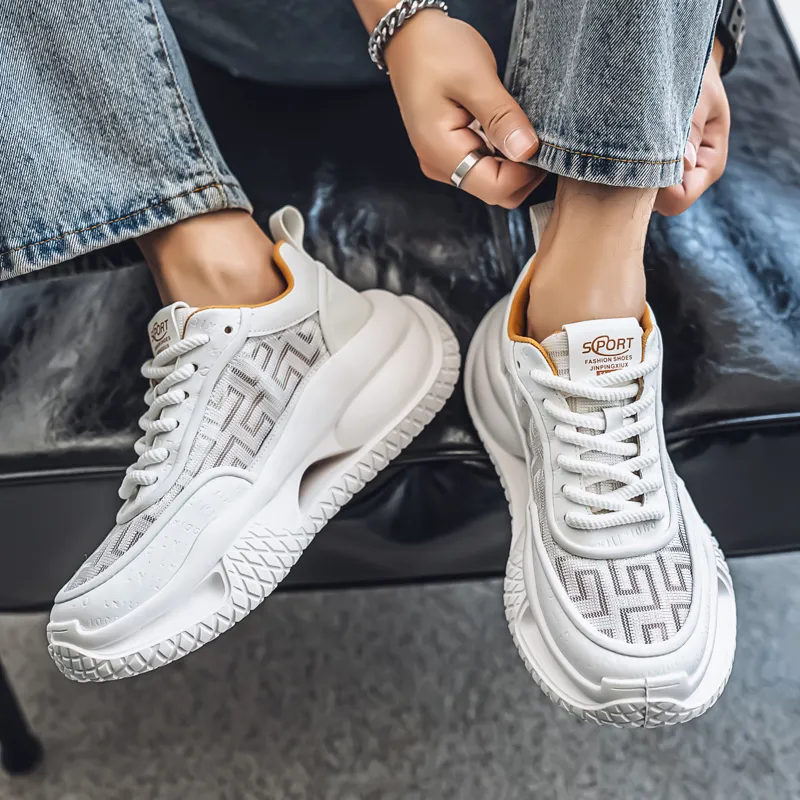 TROADLOP Abrasion Resistant Lightweight Height Increasing Quick Dry Low Top Chunky Sneakers Men's-9