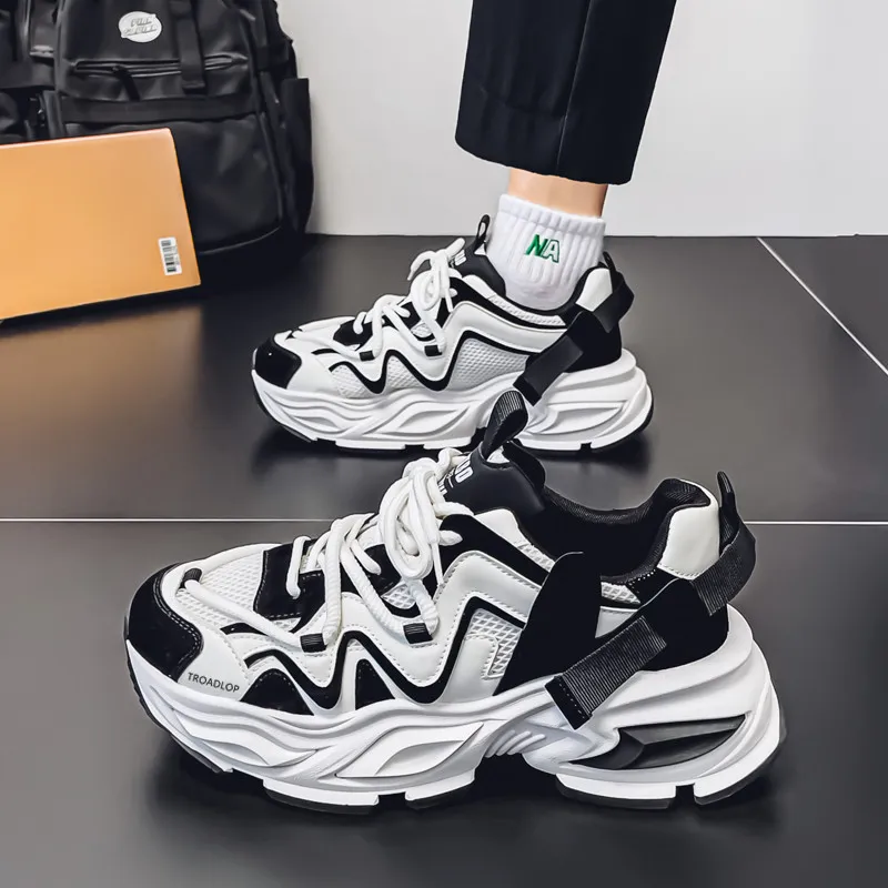 TROADLOP Anti Slip Wear Resistant Low Top Chunky Sneakers Men's-1