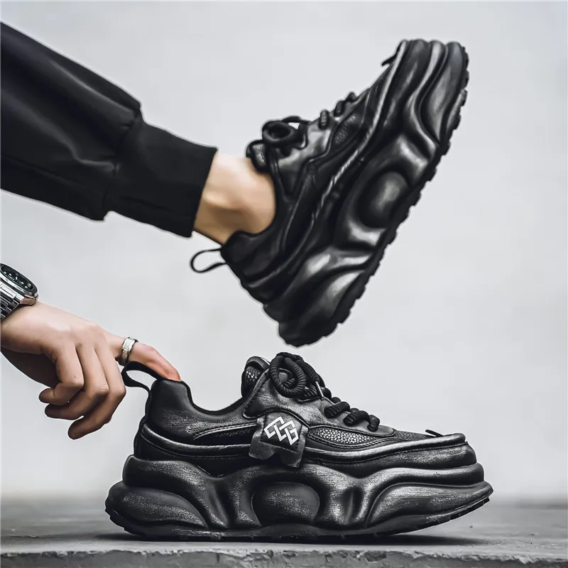 TROADLOP Cushioning Waterproof Coverage Height Increasing Chunky Sneakers Men's-1