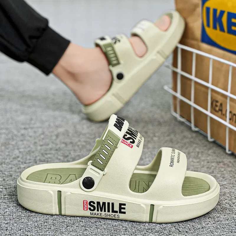TROADLOP Beach Sandals Unisex Black/Khaki/Green-6
