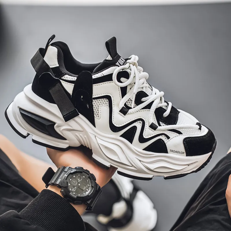TROADLOP Anti Slip Wear Resistant Low Top Chunky Sneakers Men's-3