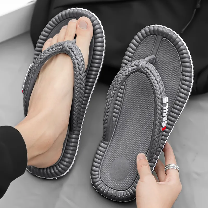 TROADLOP Rubber Sole Odor Resistant Antibacterial Flip Flops Unisex-12