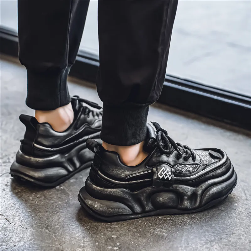 TROADLOP Cushioning Waterproof Coverage Height Increasing Chunky Sneakers Men's-3