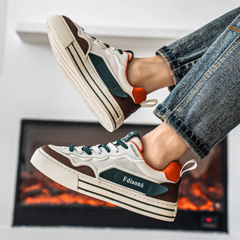TROADLOP Slip Resistant Shock Absorbers Low Top Skateboard Shoes Men's-7