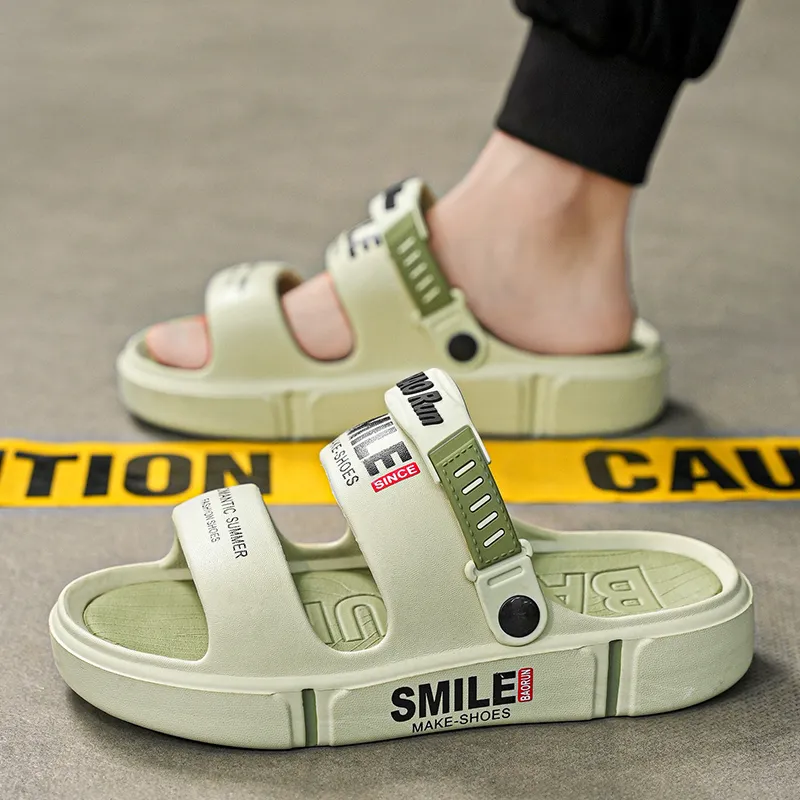 TROADLOP Beach Sandals Unisex Black/Khaki/Green-5