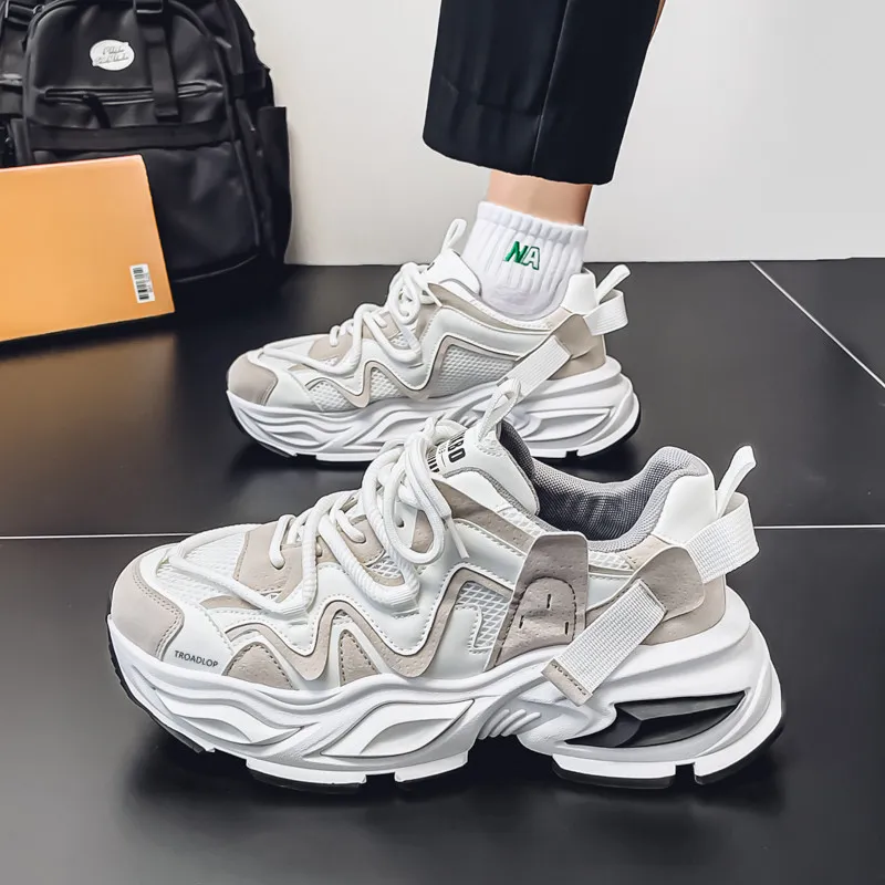 TROADLOP Anti Slip Wear Resistant Low Top Chunky Sneakers Men's-5