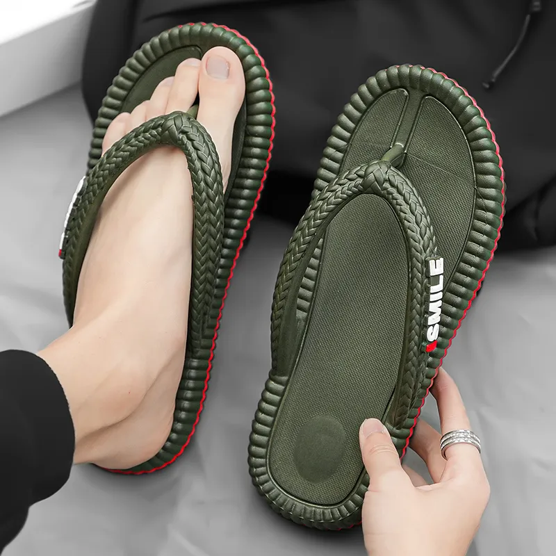 TROADLOP Rubber Sole Odor Resistant Antibacterial Flip Flops Unisex-15