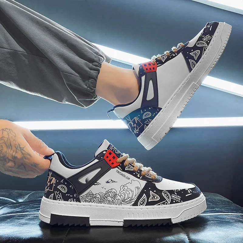TROADLOP Anti Slip Wear Resistant Low Top Skateboard Shoes Men's-1
