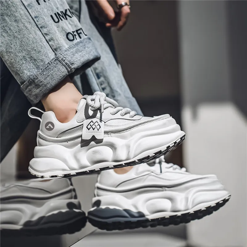 TROADLOP Cushioning Waterproof Coverage Height Increasing Chunky Sneakers Men's-11