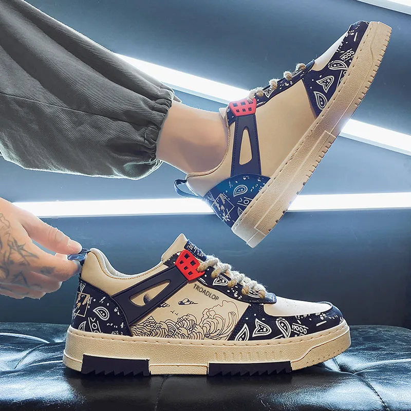 TROADLOP Anti Slip Wear Resistant Low Top Skateboard Shoes Men's-5