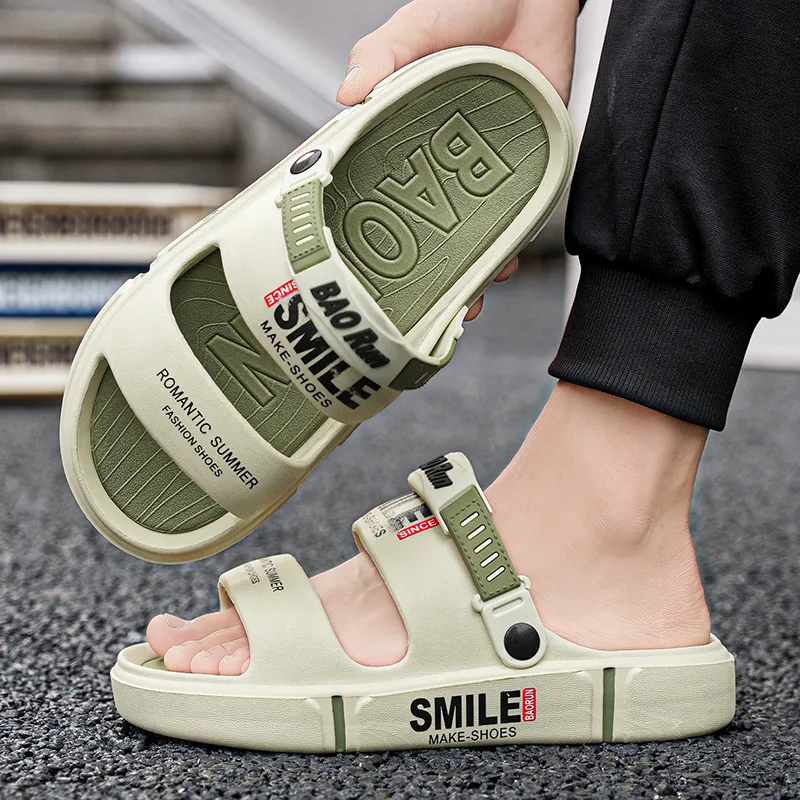 TROADLOP Beach Sandals Unisex Black/Khaki/Green-4