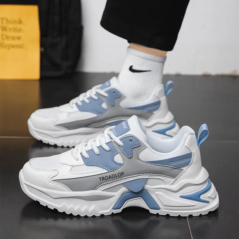 TROADLOP Slip Resistant Height Increasing Low Top Chunky Sneakers Men's-5