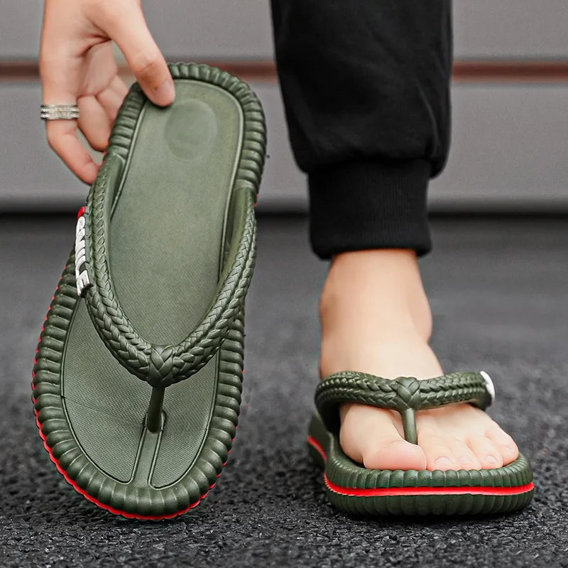 TROADLOP Rubber Sole Odor Resistant Antibacterial Flip Flops Unisex-14